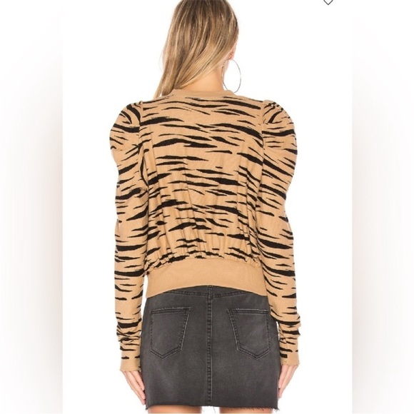 Free People Zaza Zebra Animal Print Cropped Sweater - Picture 4 of 15